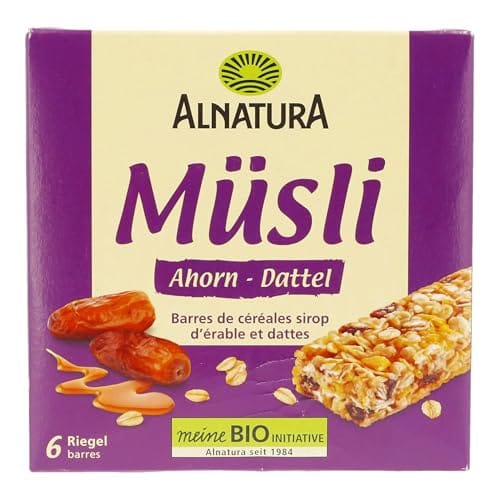 Ahorn-Dattel Müsli-Riegel, 6 Stück