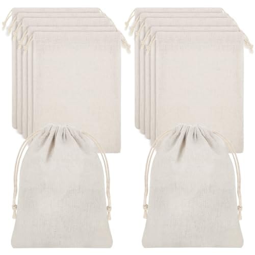 24 Stück Leinensäckchen