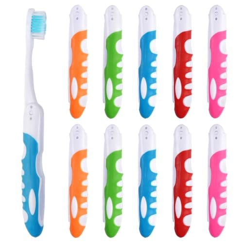 10 Stück Faltbare Reisezahnbürsten